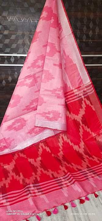 Khadi cotton ikkat saree uploaded by business on 1/24/2021