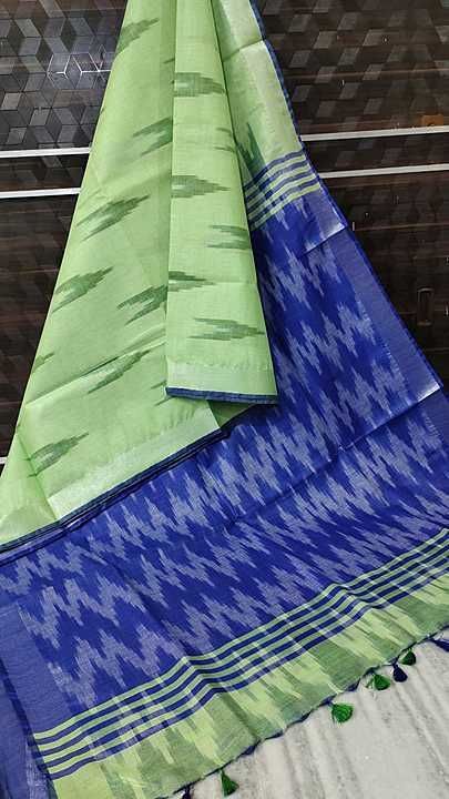 Khadi cotton ikkat saree uploaded by business on 1/24/2021