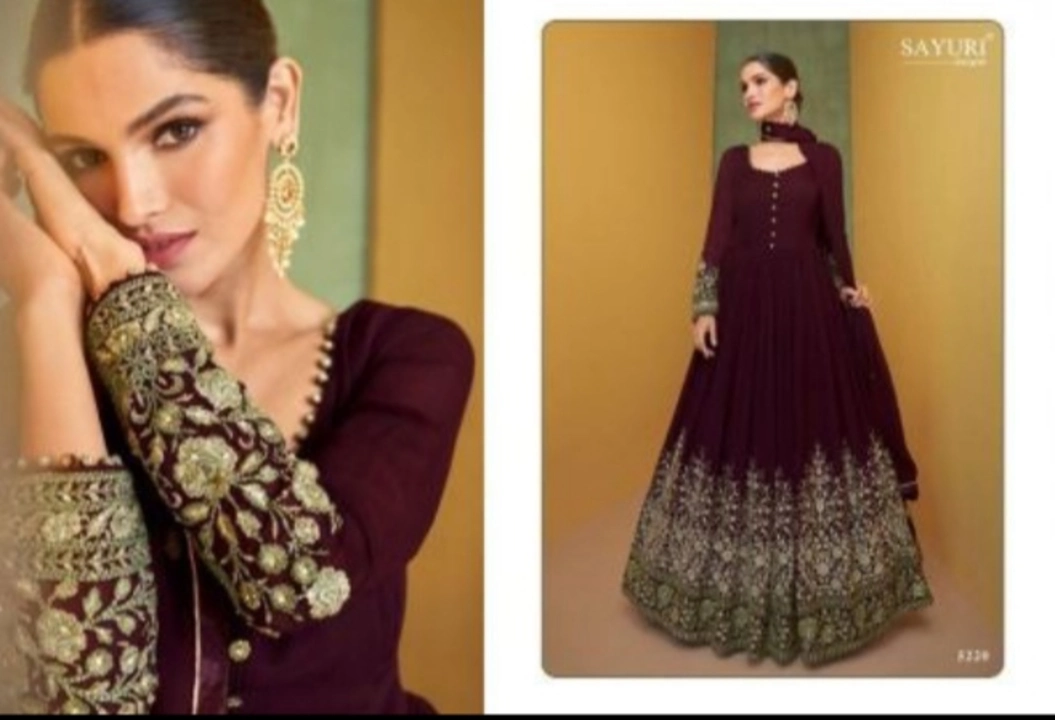 Post image Georgette salwar suit digital embroidery printed dress wedding  wear price per pice ₹4210 4pc ka set hai 7 kg wait full catalog price ₹16840 is product  ke liye call bhi kar sakte hai 8851614335