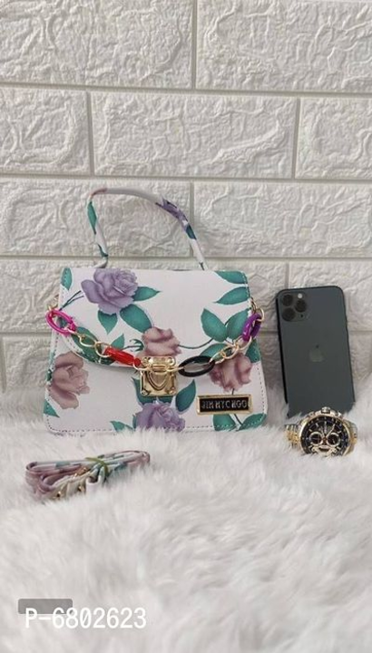 Post image FLOWER PRINT SLING BAG
 Color: Multicoloured
 Type: Regular Size
 Style: Printed
 Material: PU
Length: 9.0 (in inches)
Width: 4.0 (in inches)
Height: 6.0 (in inches)
Within 6-8 business days However, to find out an actual date of delivery, please enter your pin code.
FLOWER PRINT SLING BAG