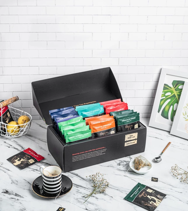 CHAYAM Green Tea Gift Box I 6 Flavors Assorted Tea Bags Gift Set, 48 Tea Bags I Chamomile, Turmeric, uploaded by business on 11/27/2022
