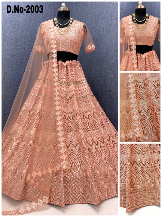 Boutique Low Range NET EMBROIDERED Lehenga choli uploaded by business on 11/27/2022