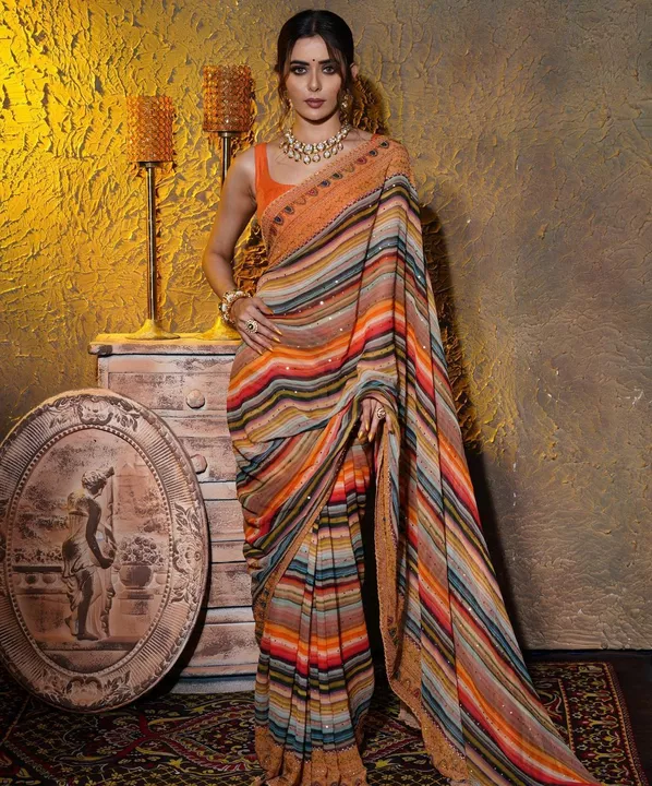 Georgette saree uploaded by Ally's on 11/27/2022