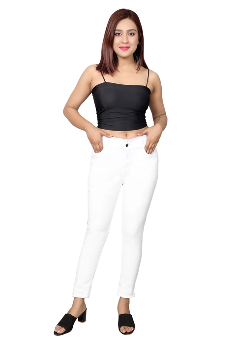 Single button white jeans  uploaded by business on 11/27/2022