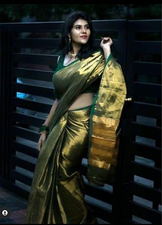 Green cotton tissue saree uploaded by business on 1/25/2021