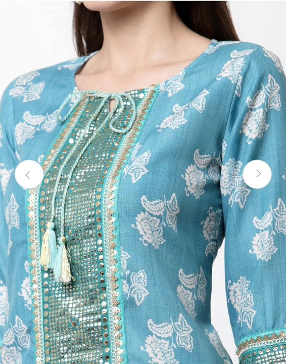 Blue laced kurti uploaded by business on 11/27/2022