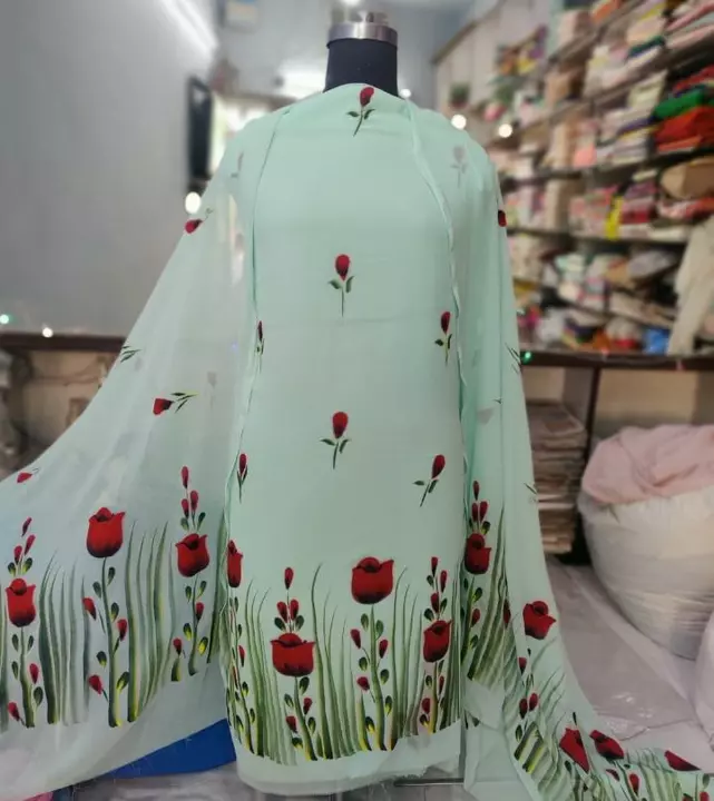 Ladies Painting Suit with Peor Dupatta  uploaded by business on 11/27/2022
