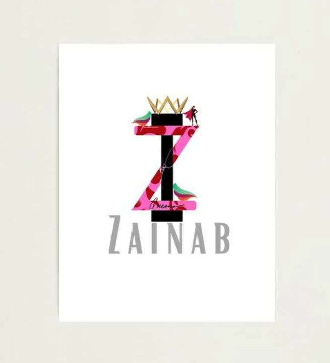 Visiting card store images of Zainab collection