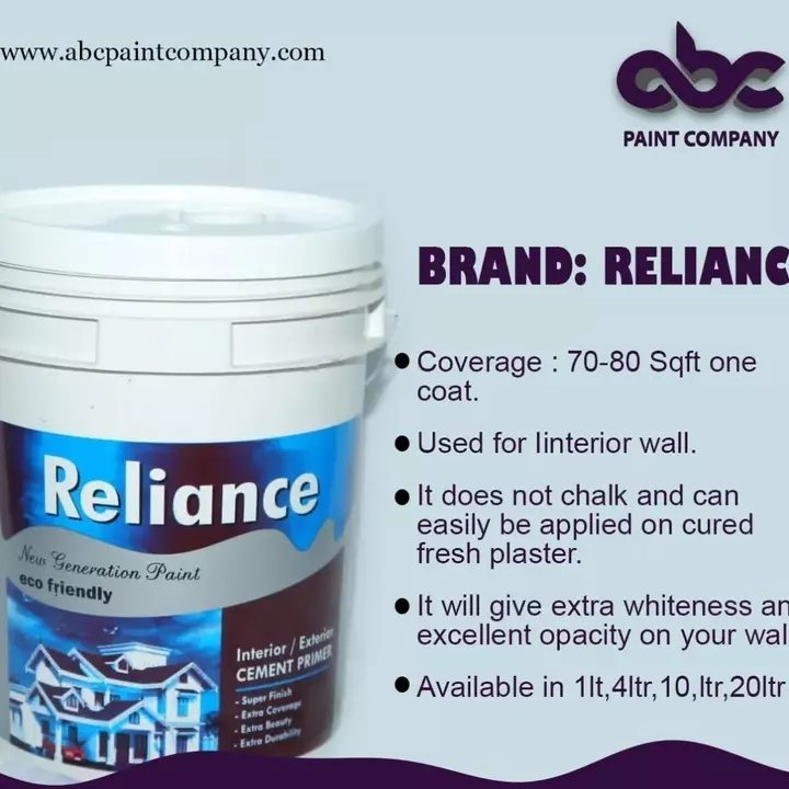 Reliance wall primer  uploaded by Shahi enterprises on 11/28/2022