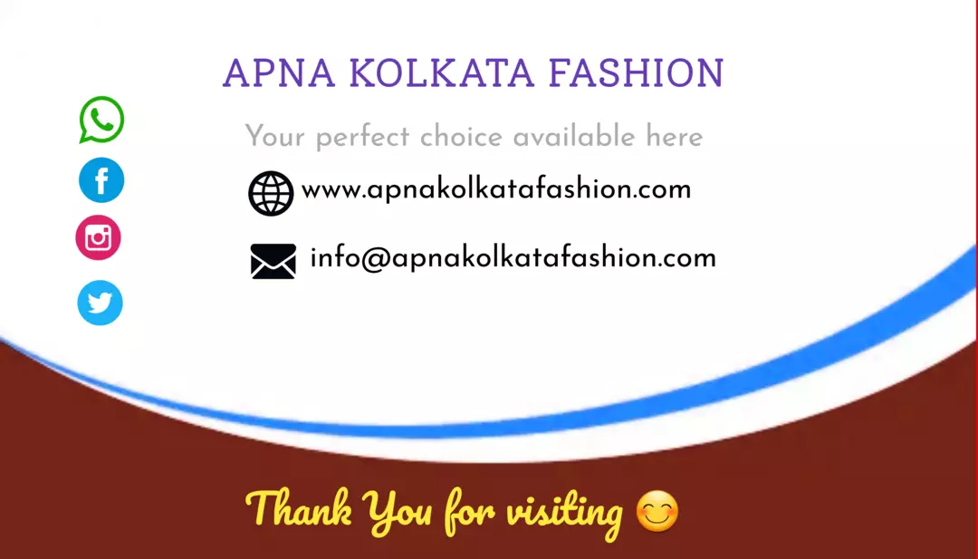 Visiting card store images of Apna Kolkata Fashion 