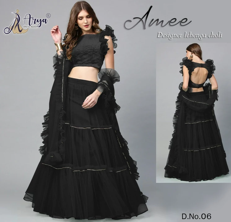 AMEE LANGHA CHOLI
---------------------------------
- Colour 6

 Blouse details

 - Fabric - Satin B uploaded by SN creations on 11/28/2022
