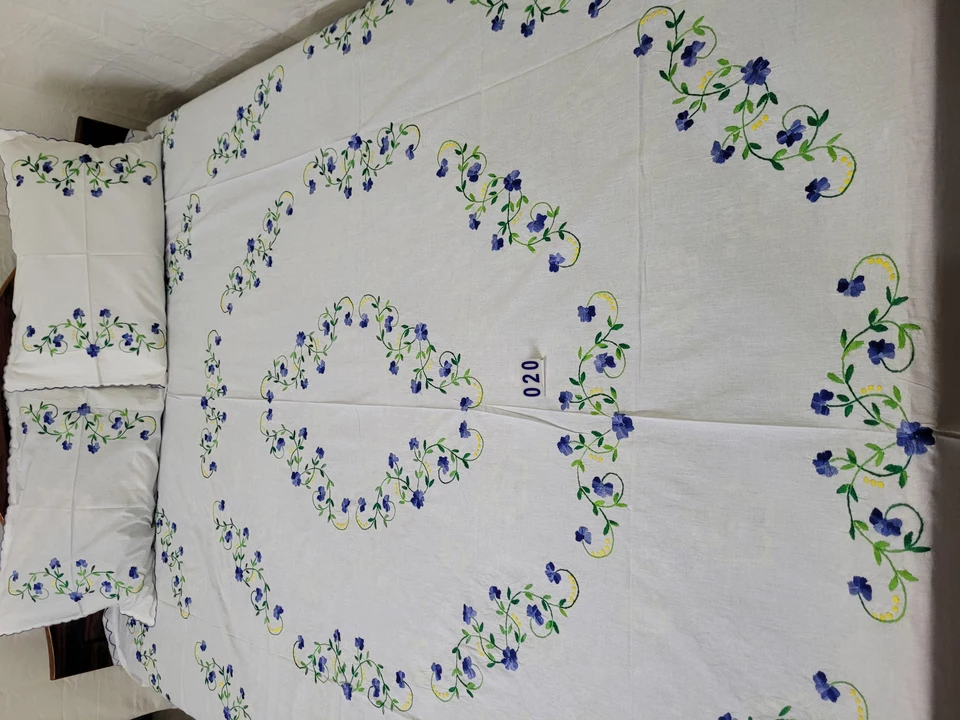 Hand embroidery design double bed cover  uploaded by business on 11/28/2022