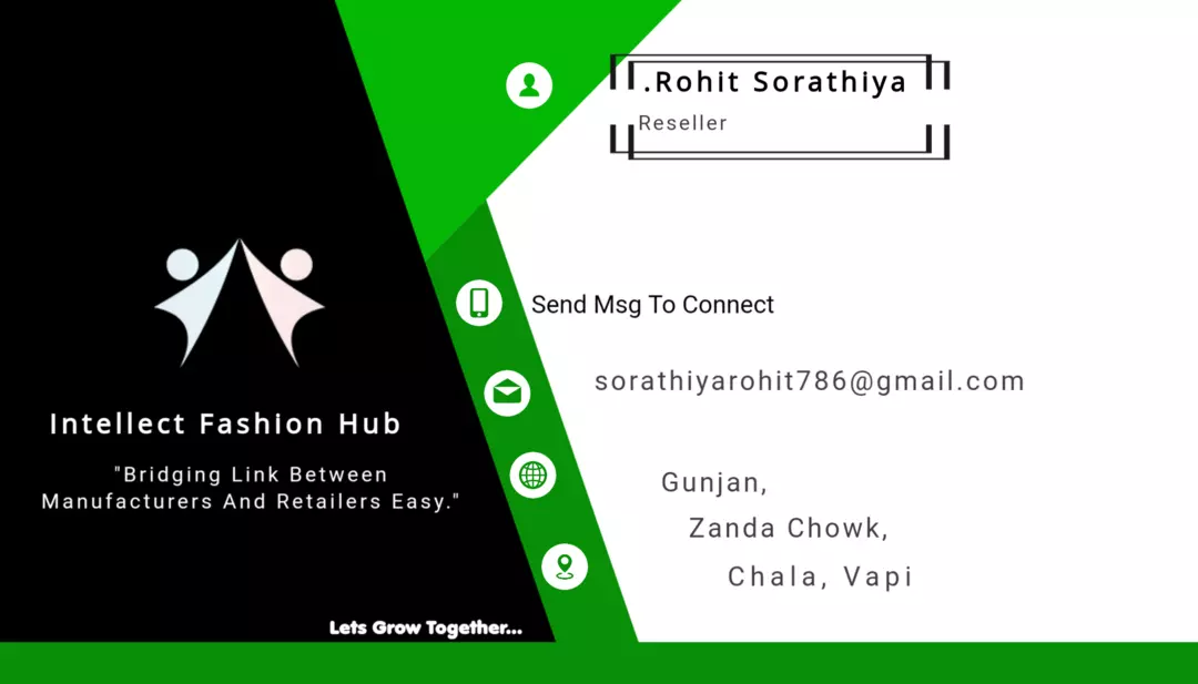 Visiting card store images of Intellect fashion hub