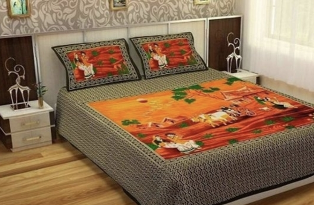 Jaipur cotton bedsheet  uploaded by Vini clothes on 11/28/2022