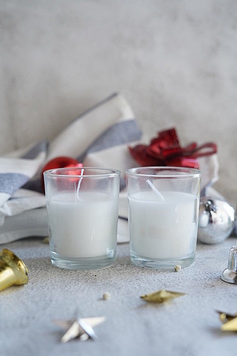 Plain white shot glass candle (set of 6) uploaded by business on 1/25/2021