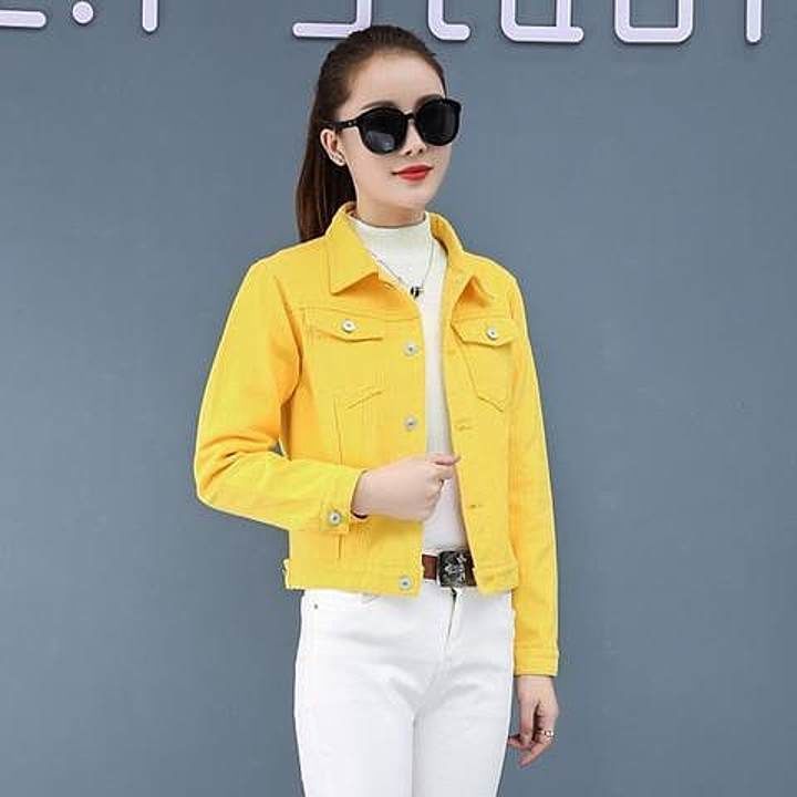Color denim jacket uploaded by business on 1/25/2021
