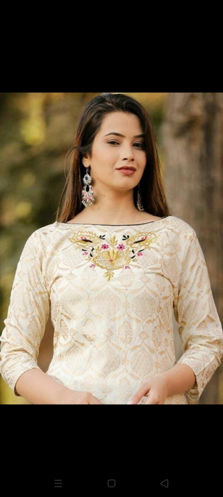 Rayon kurti embroidery with dupatta set  uploaded by B.R Enterprises  on 11/29/2022