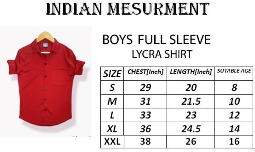 Boys  Full sleeve Lycra Shirts  uploaded by SA TEXTILES on 11/29/2022
