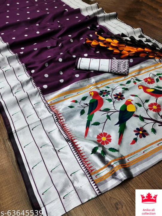 Post image I want 1-10 pieces of Saree at a total order value of 1000. I am looking for   Paithani Pure Silk Parrot Design Pallu Saree With Temple Design Muniya Border
Name:   Paithani Pur. Please send me price if you have this available.