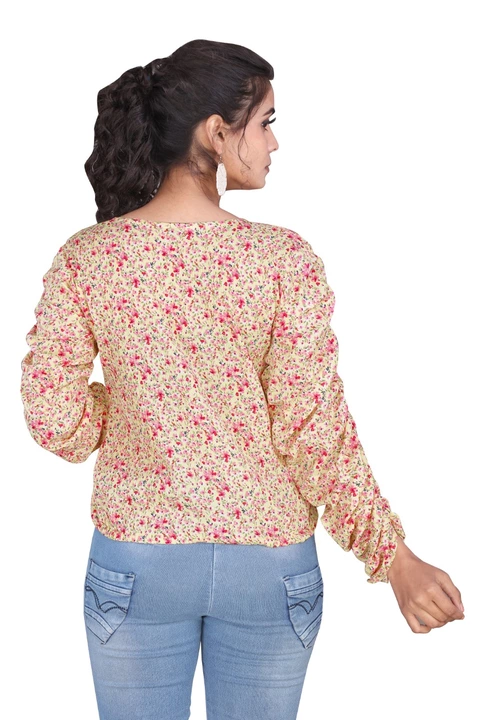 Casual Regular Sleeves Printed Women Top uploaded by Agrahari Brother's Tex Co  on 11/29/2022