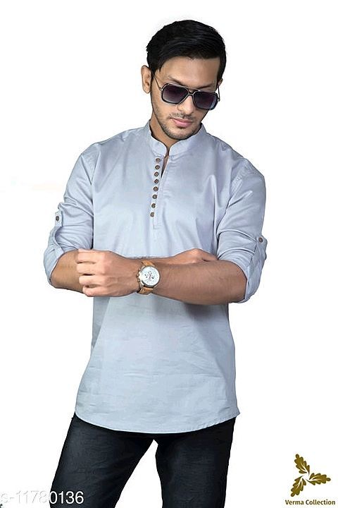 Men Shirts  Fabric: Cotton Blend Sleeve Length: Long Sleeves Pattern: Solid Multi uploaded by Verma Collection on 1/26/2021