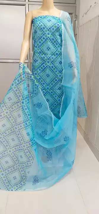 Post image Kota hendloom saree
Block printed dress material
Embroidery dress material