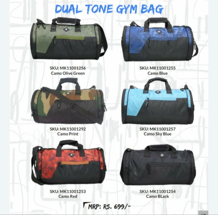 Dual tone Gym Bag uploaded by SURYAVANSHI ENTERPRISES , SK Bag Industry on 11/29/2022