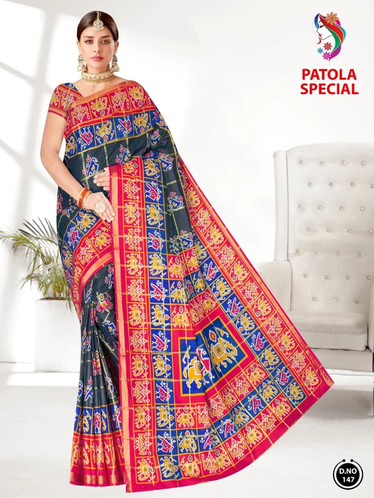 Cotton patola sarees uploaded by business on 11/30/2022