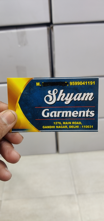 Visiting card store images of SHYAM GARMENTS