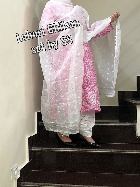Post image *New catalog launch Lahori Chikan set by SS**


Beautiful pure maslin cotton Chikan hand work Kurti    Size 38 to 44 in Kurti 

Beautifully paired with pure cotton kota Duppata with Chikan work along with 4 side lace 

Pure cotton Chikan work Salwar Length 38,39 size free best fit 4xl 

1850 free  ship 
Code af