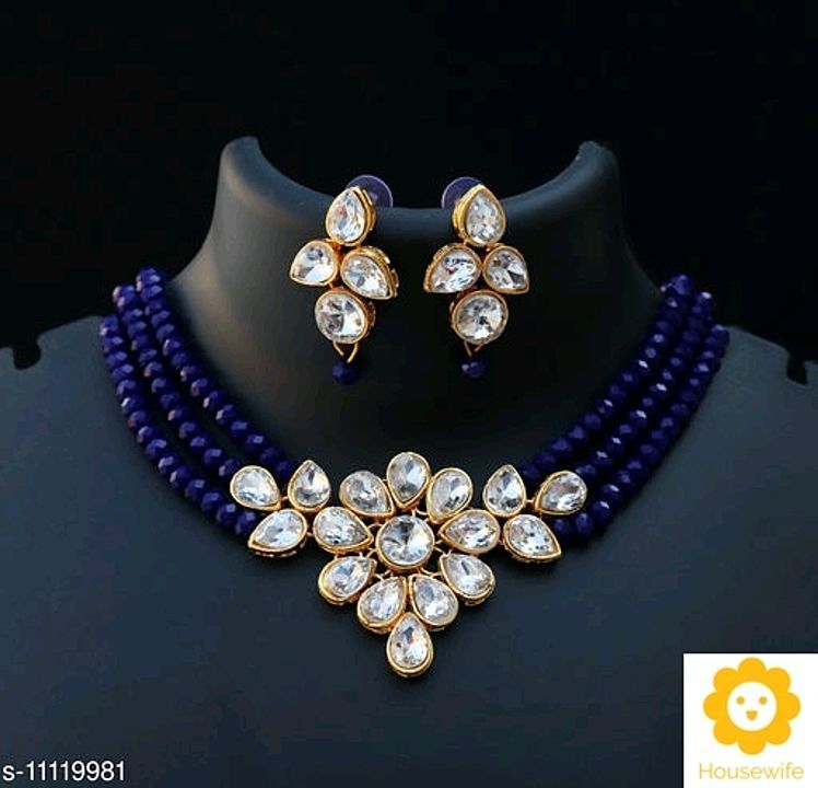 Kundan work necklace uploaded by business on 1/26/2021