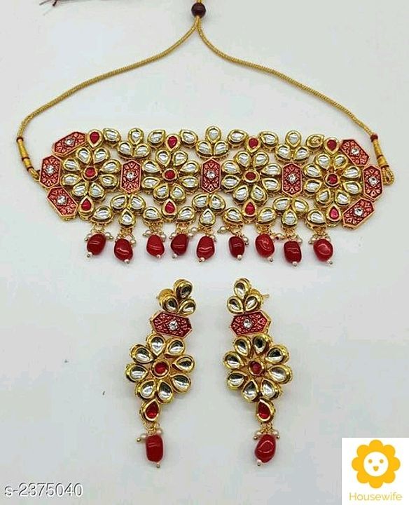 Kundan meenakari work necklace uploaded by Marketing Sprouts on 1/26/2021