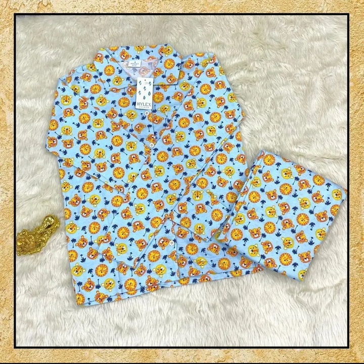 Girls Collar NightSuits. uploaded by Arihant Apparels on 11/30/2022
