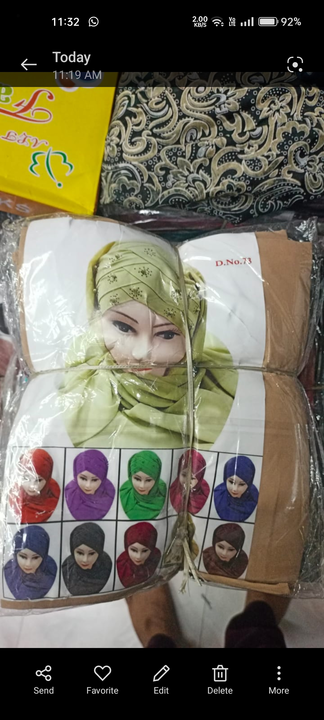 Pagdhi design hijab with stone work  uploaded by business on 11/30/2022