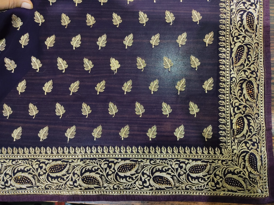 Designer Embellished Diamond Heavy Embroidery sarees  uploaded by Akshar Creation on 11/30/2022