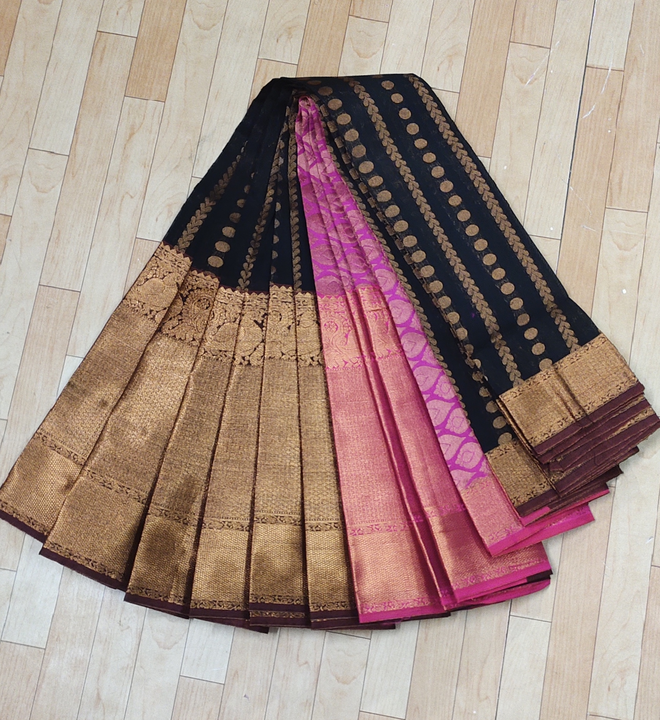Post image Kota cotton saree with elegant function wear saree with long border...u can order one piece also