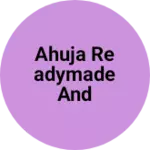 Business logo of Ahuja Readymade and Footwear
