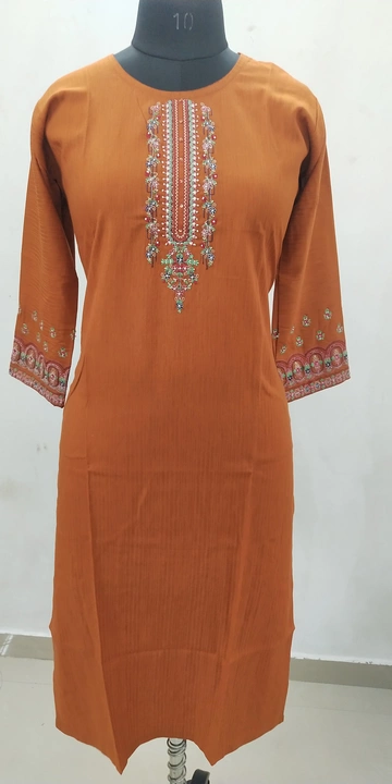 Rayon fancy fabric kurti uploaded by Krishna craft on 11/30/2022