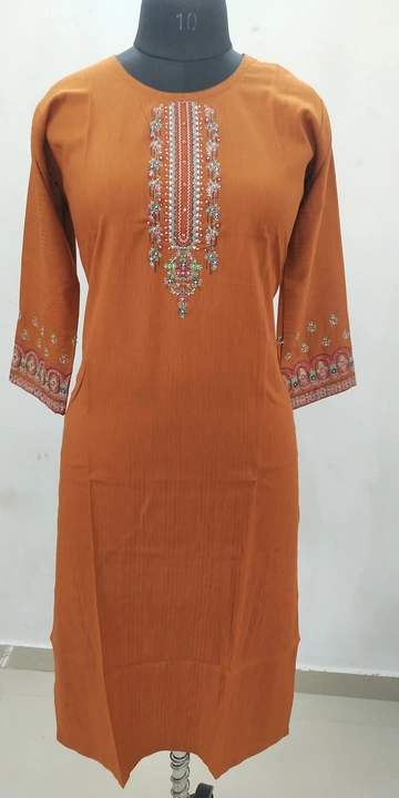 Rayon fancy fabric kurti uploaded by business on 11/30/2022