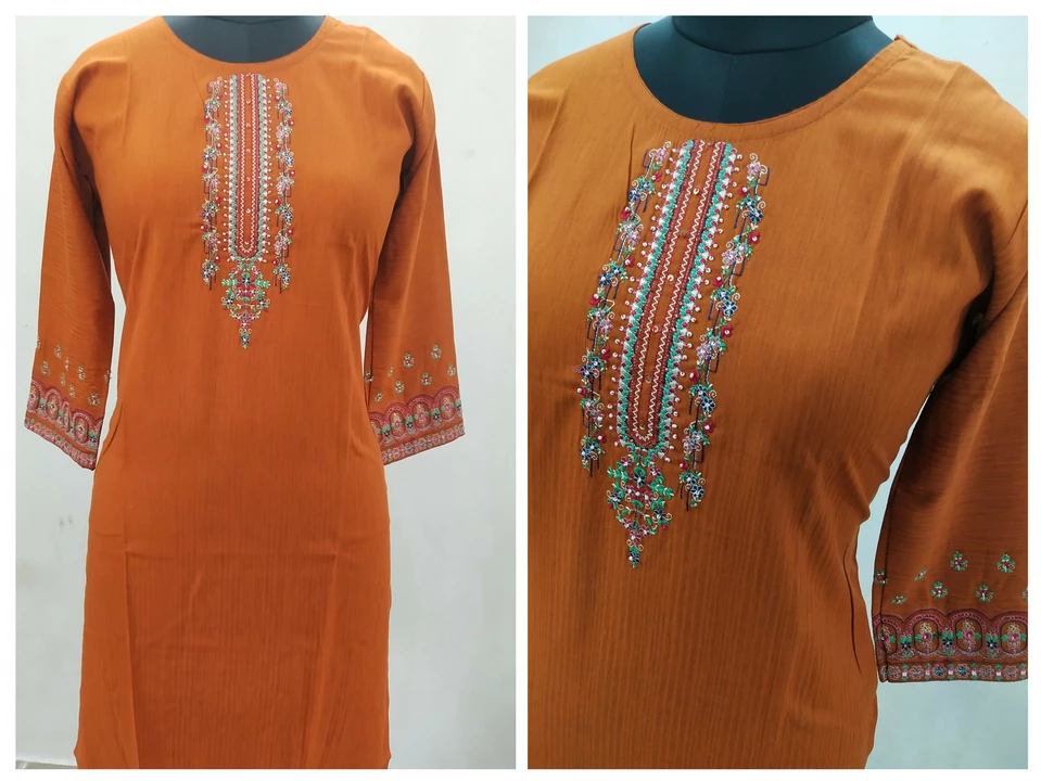 Rayon fancy fabric kurti uploaded by Krishna craft on 11/30/2022