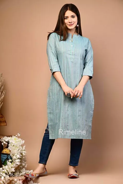 Cotton khadi kurti uploaded by Shreeji fashion on 12/1/2022