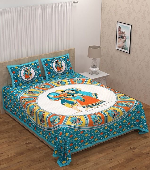 Jaipuri double bedsheet uploaded by business on 7/2/2020