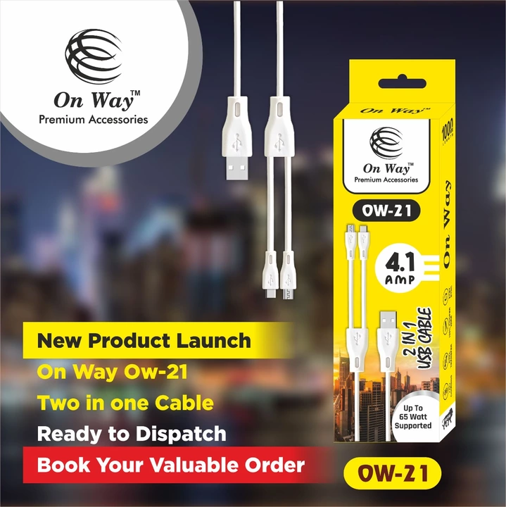 OW- 21   2 in 1 USB cable  uploaded by On Way Accessories

 on 12/1/2022