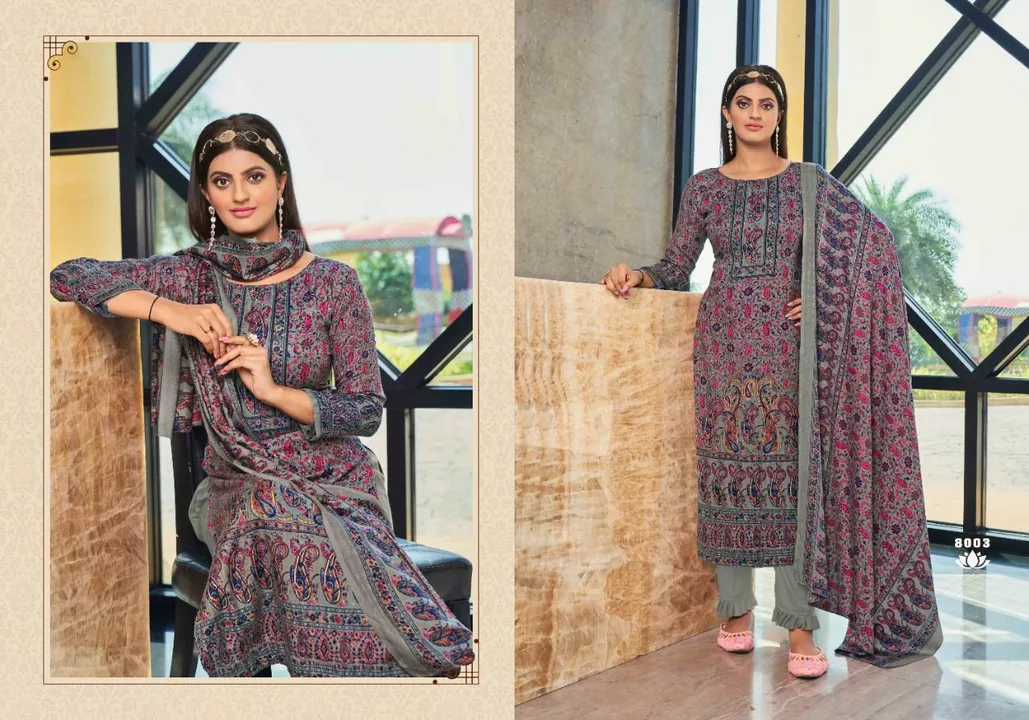Post image I want 1-10 pieces of Pashmina suit  at a total order value of 5000. I am looking for Pashmina suit at wholesale rate . Please send me price if you have this available.