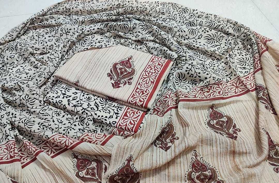 Cotton suit with cotton duptta  uploaded by Kaushalya handicrafts on 7/2/2020
