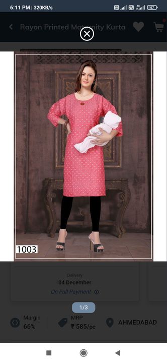 Maternity kurti uploaded by Kabir collection on 12/1/2022