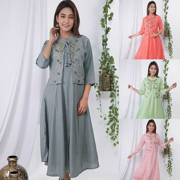 Muslin Gown with Jacket uploaded by Pari_Fashionss on 1/27/2021