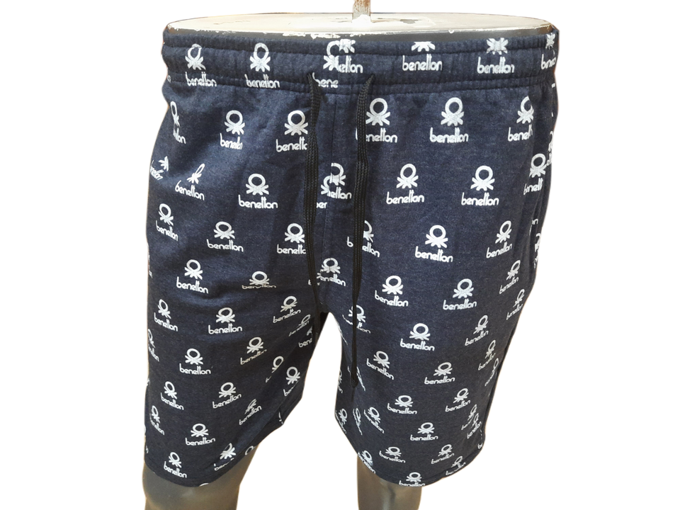 Mens summer special loopnet cotton shorts Bermuda dailywear Black uploaded by Chennai Exporters on 12/1/2022