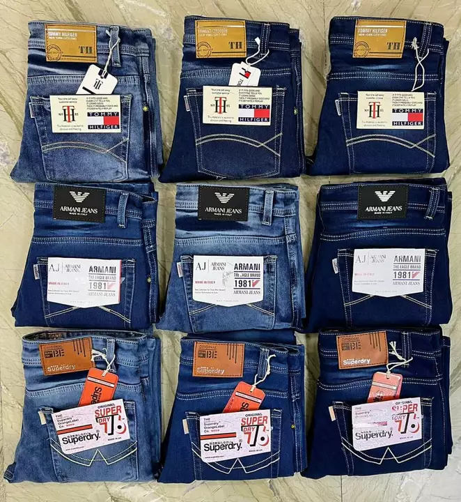Multi branded narrow Fit jeans knitted  uploaded by Panth_manufracture.ltd on 12/2/2022