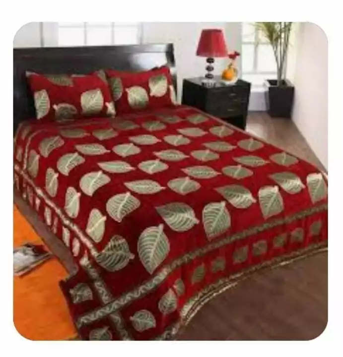 Saneel bedsheet 90*100 uploaded by Maharaja loomtex,sofa, curtain, velvet clothes on 12/2/2022